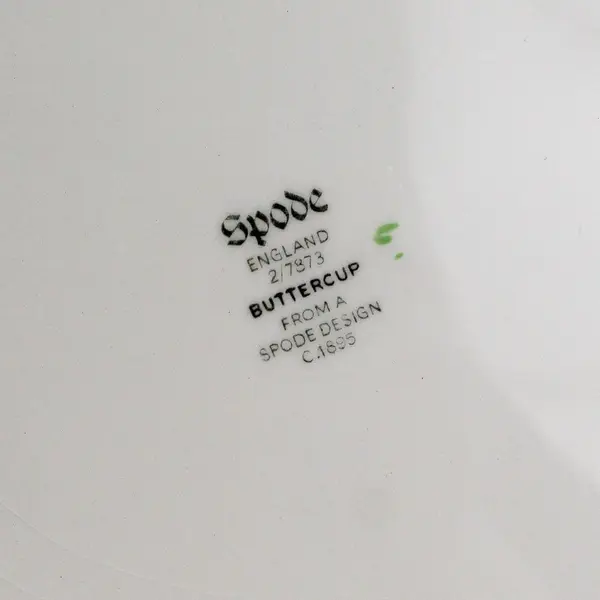 2 Spode Buttercup Dinner Plates 10.25" Back Stamp