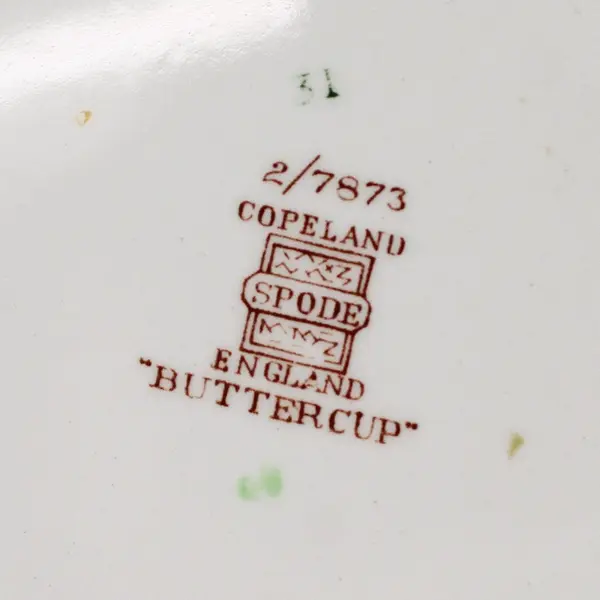 3 Spode Buttercup Dinner Plates 10.25" Older Back Stamp