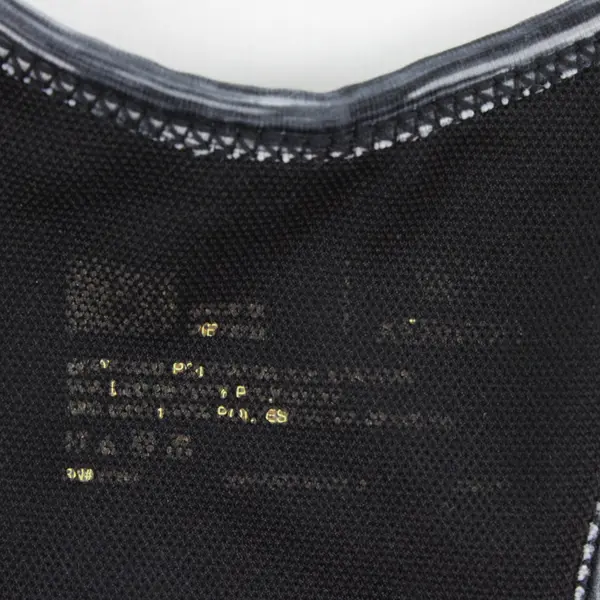 Unbranded Black Gray Striped Racerback Sports Bra L/XL Estimated
