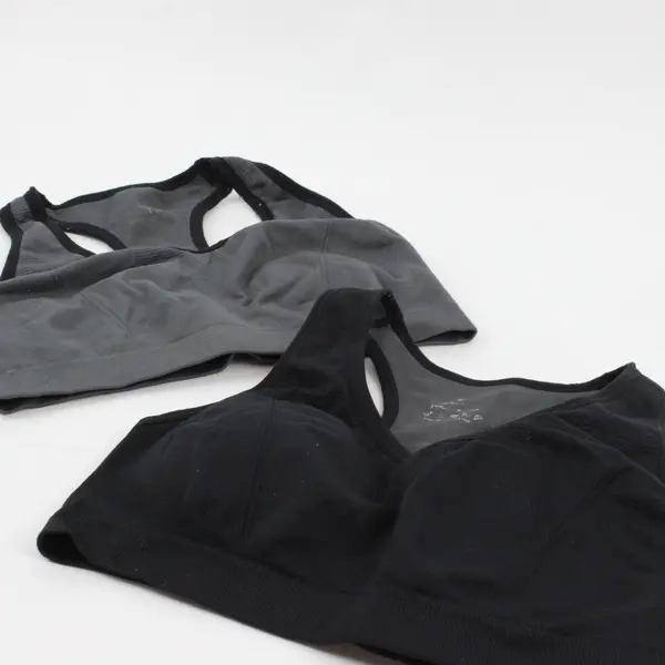 Unbranded Women’s Medium Racerback Sports Bras (Lot of 2) - Gray and Black