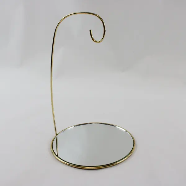 Set of 2 Tripar Gold Tone Ornament Hangers Mirror Base