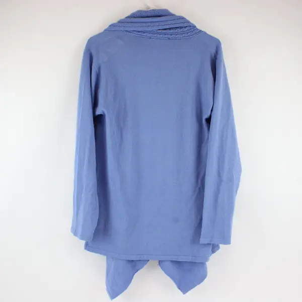 SweaterSource Blue Open Front Knit Cardigan Size Large