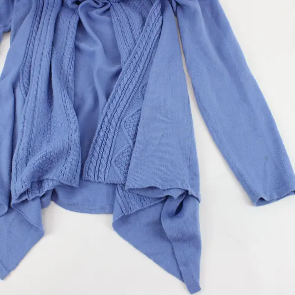 SweaterSource Blue Open Front Knit Cardigan Size Large