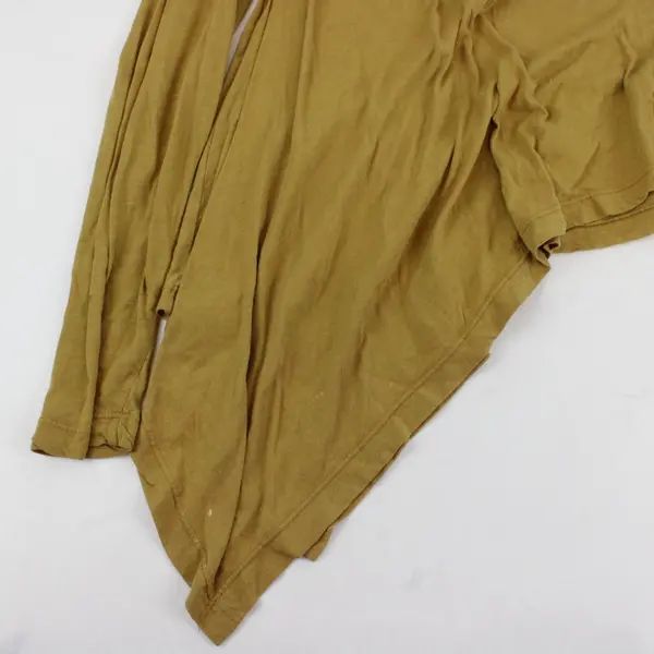 Splendid Womens Size Large Gold Mustard Long Sleeve Scoop Neck Top Lightweight