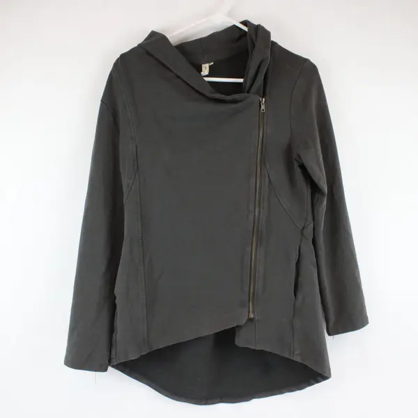 My Beloved Women's Gray Side Zip Up Sweater Size Large With Pockets