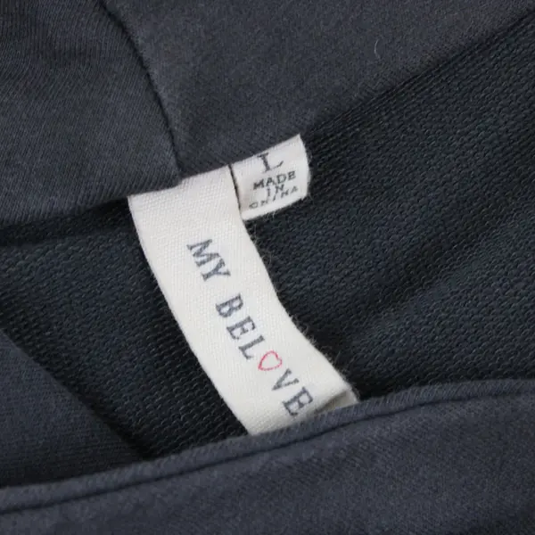 My Beloved Women's Gray Side Zip Up Sweater Size Large With Pockets
