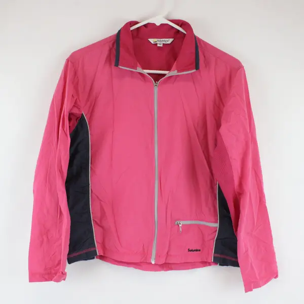 Solumbra Pink and Gray Vented Zip-Up Track Jacket Women's XS