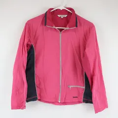 Solumbra Pink and Gray Vented Zip-Up Track Jacket Women's XS