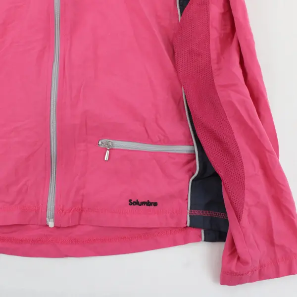 Solumbra Pink and Gray Vented Zip-Up Track Jacket Women's XS