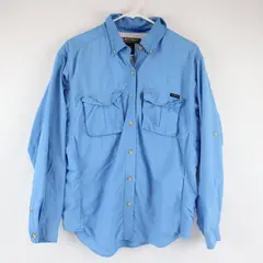 ExOfficio Women's M Blue Long Sleeve Button-Down Outdoor Fishing Vented