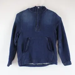 Cat & Jack Girls’ Denim Blue Long Sleeve Pullover Jean Hoodie Size M 8/10 