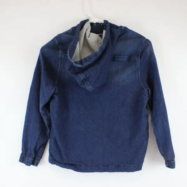 Cat & Jack Girls’ Denim Blue Long Sleeve Pullover Jean Hoodie Size M 8/10 