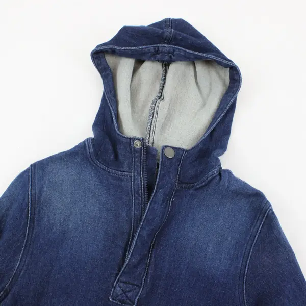 Cat & Jack Girls’ Denim Blue Long Sleeve Pullover Jean Hoodie Size M 8/10 