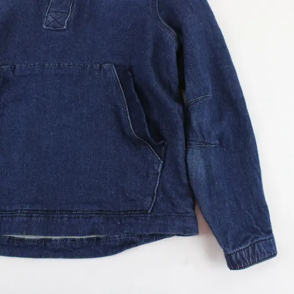 Cat & Jack Girls’ Denim Blue Long Sleeve Pullover Jean Hoodie Size M 8/10 