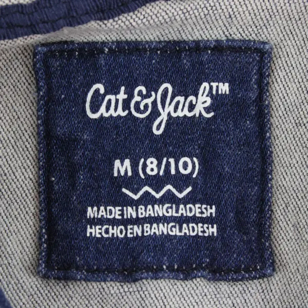 Cat & Jack Girls’ Denim Blue Long Sleeve Pullover Jean Hoodie Size M 8/10 