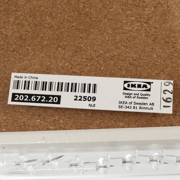 Ikea Vaggis Bulletin Board Wall Hanging Thumb Tack Pin Board NWT