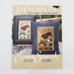2004 Winter Cardinal Doubles SamSarah Design Studio Cross-Stitch & Wool Applique