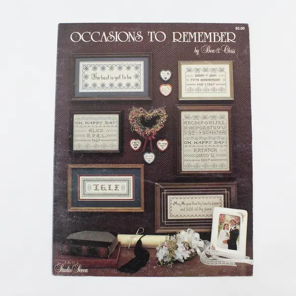 Lot of 3 Cross Stitch Patterns Occasions to Remember Beware Irish Cream Sampler