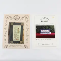 Lot 2 Cross Stitch Homespun Elegance Fall Sampler Poppy Kreations Heart Welcome