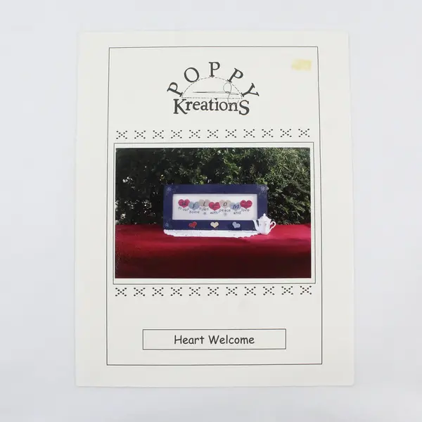 Lot 2 Cross Stitch Homespun Elegance Fall Sampler Poppy Kreations Heart Welcome