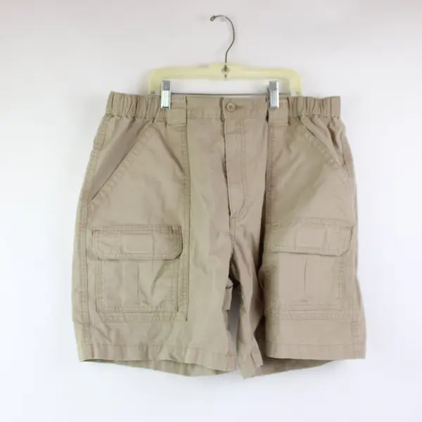 Savane Men's Beige Cargo Shorts Size 36 FLAWED
