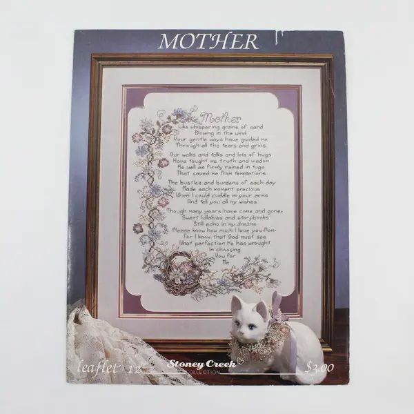 Vintage Lot 2 Cross-Stitch Leaflets Stoney Creek Mother Stitcher's Verse