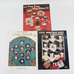 Lot of 3 Vintage Cross-Stitch Pattern Leaflets Summit Bette Ashley Country