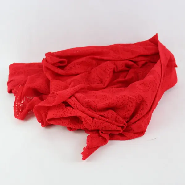 Lot of 3 Red Off-White Crochet Lace Tablecloths DIY Fabric Upcycling FLAWED