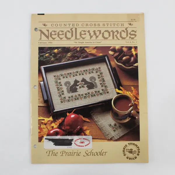 Vintage Counted Cross Stitch Needlewords Magazine Fall 1988 Issue Good