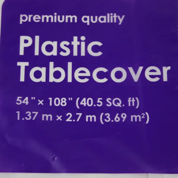 Lot of 4 The Celebrated White Plastic Tablecovers 54x108 Sealed