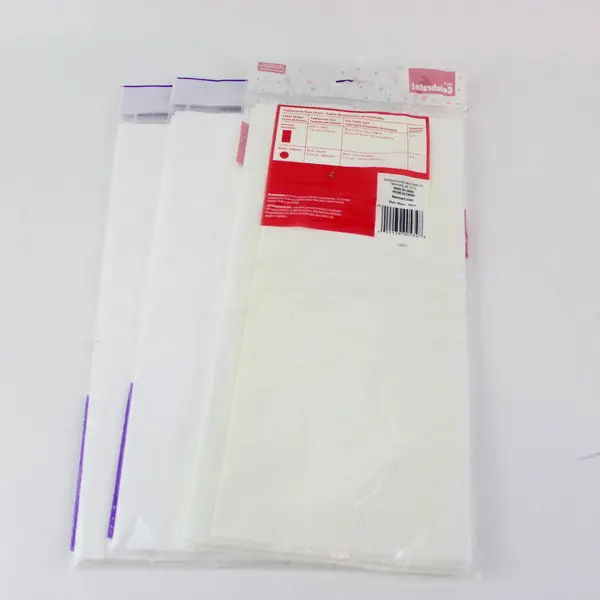 Lot of 4 The Celebrated White Plastic Tablecovers 54x108 Sealed