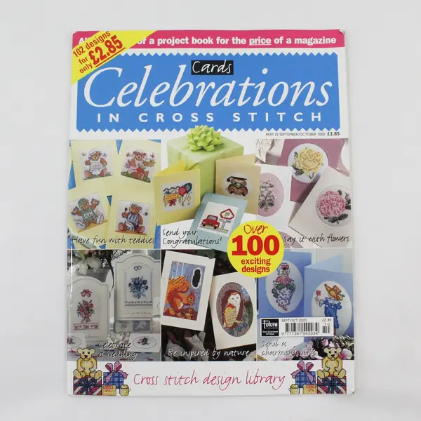 Vintage UK Celebrations in Cross Stitch Magazine Cards Part 32 Sept/Oct 2000 