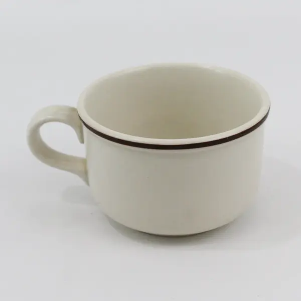 Set of 7 Johnson Brothers Table Plus Sandlewood Flat Cups and Saucers