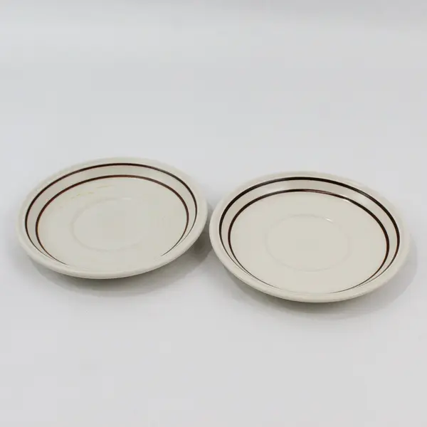 Set of 2 Johnson Brothers Table Plus Sandlewood Saucers