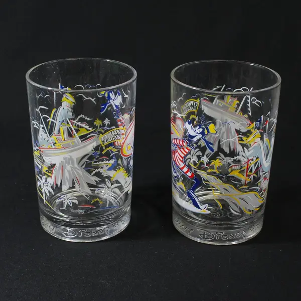 Set of 2 Disney World Remember the Magic Goofy 25th Anniversary Glasses