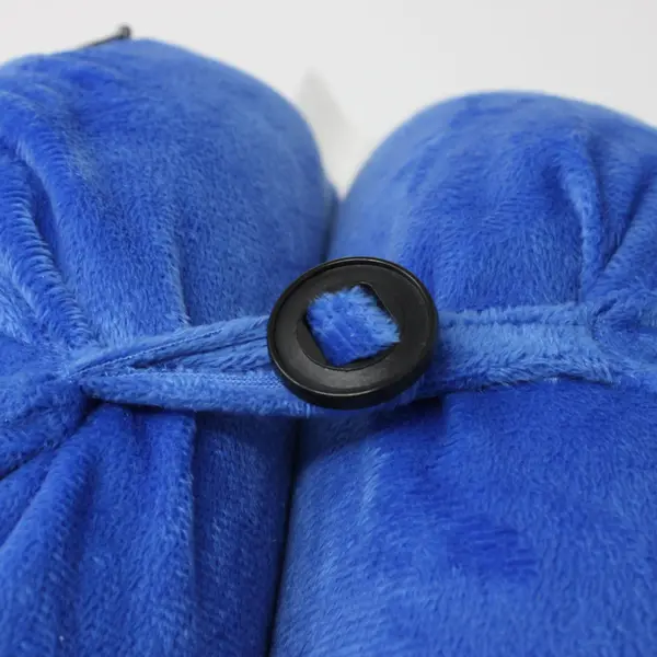 Blue Microfiber Neck Pillow Travel Pillow Used