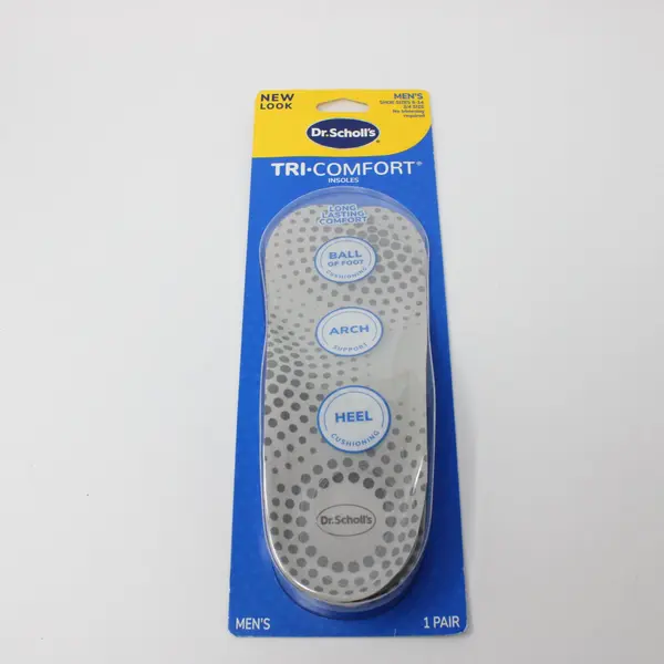 Dr Scholl's Tri-Comfort Insoles Men's 8-14 Heel Arch Ball Foot