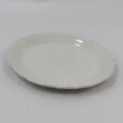 Homer Laughlin White Ceramic Oval Dish 12.5" FLAWED