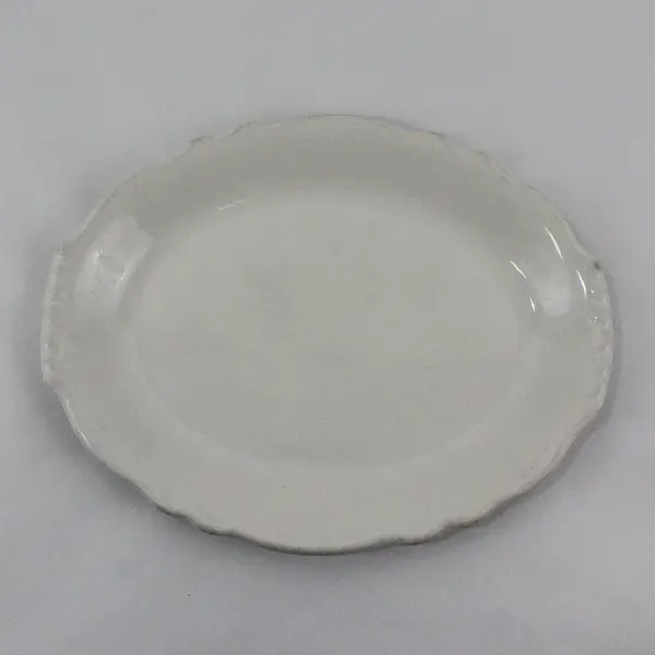 Homer Laughlin White Ceramic Oval Dish 12.5" FLAWED