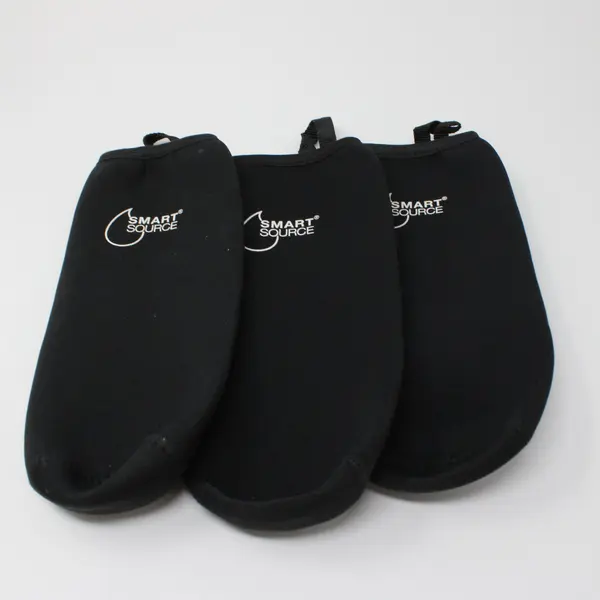 Lot of 3 SMART SOURCE Black Neoprene Insulated Water Bottle Sleeves Covers