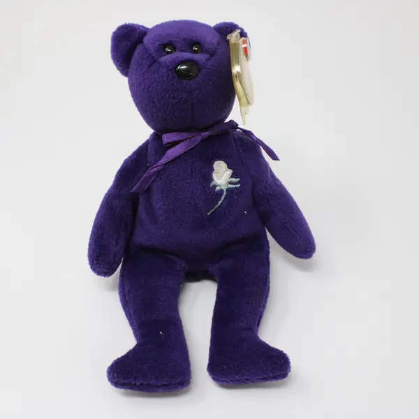 Ty Beanie Babies Princess Diana 1997 Purple Bear w/ Tag Retired Plush