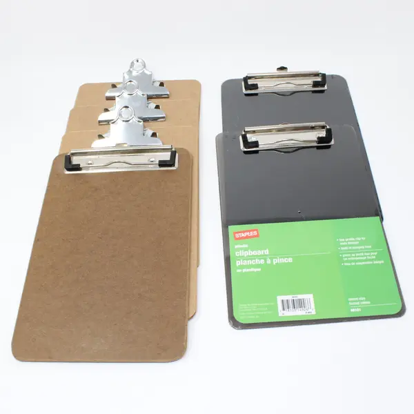 Lot of 6 Mini Clipboards Wood & Plastic Office Craft Display