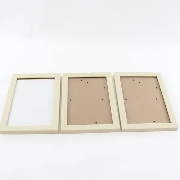 Lot of 3 Room Essentials Light Faux Wood 5x7 Picture Frames