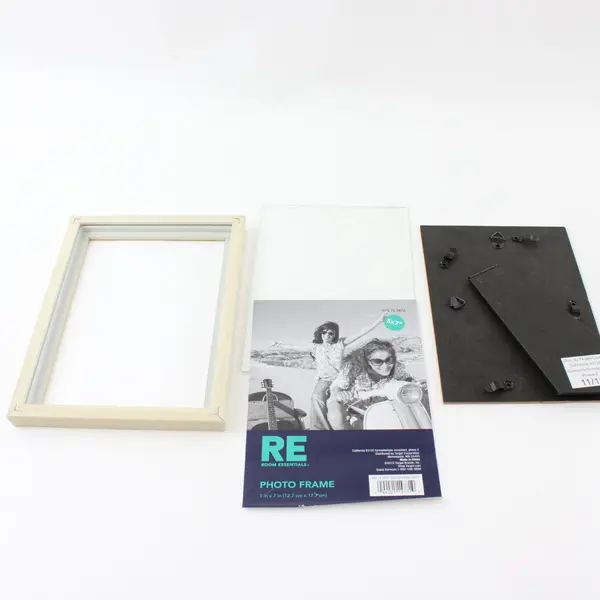 Lot of 3 Room Essentials Light Faux Wood 5x7 Picture Frames