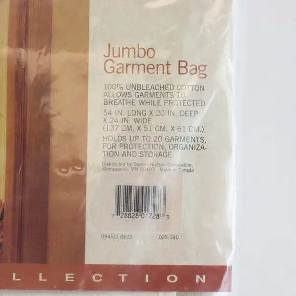 The Natural Collection Jumbo Garment Bag Storage Cover