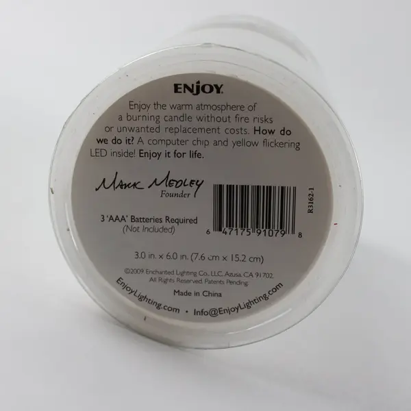 Enjoy Flameless Real Wax LED Pillar Candle 3x6