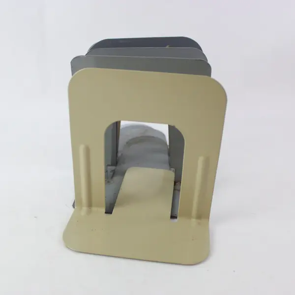 Lot of 6  Metal Non-Skid Bookends Book Supports