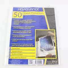 HQAdvance 50 Clear Sheet Protectors for Binders Office School
