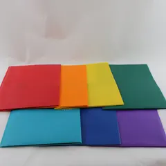Lot of 7 Pocket Plastic Portfolios w/ Prongs