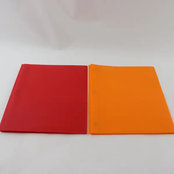 Lot of 7 Pocket Plastic Portfolios w/ Prongs